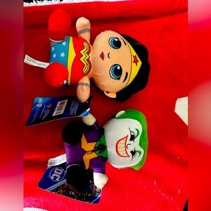 DC Comics Red and Blue Stuffed Animals